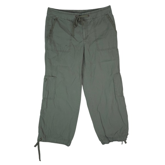 Liz Claiborne Pants - Liz Claiborne Lizwear Cargo Pants Women 10 Olive‎ Green Utility Cropped Y2K